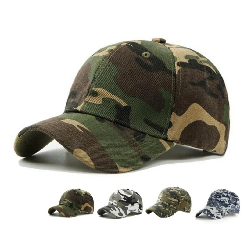 Visor Sun Hat - Men Women Camouflage Printed Armygreen Baseball