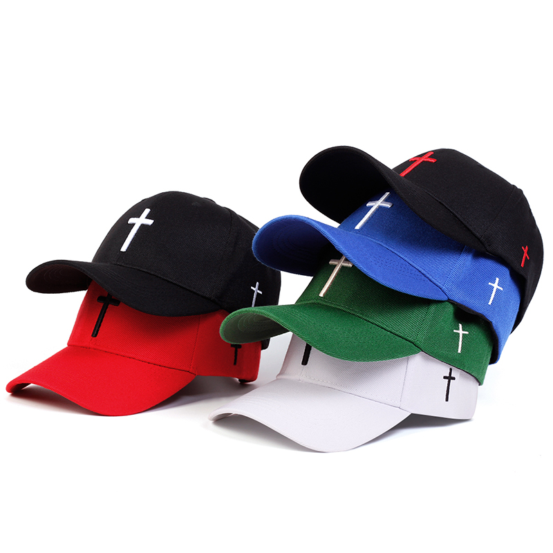 Dad Hat Cotton - Unisex Cross embroidery Baseball Cap adjustable