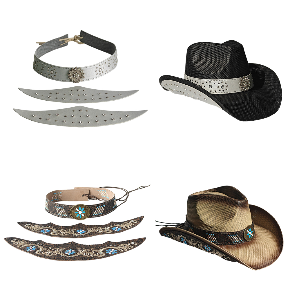 Cowboy Hat Three-piece Set Acc - đánh giá và giá Cowboy Hat Straw