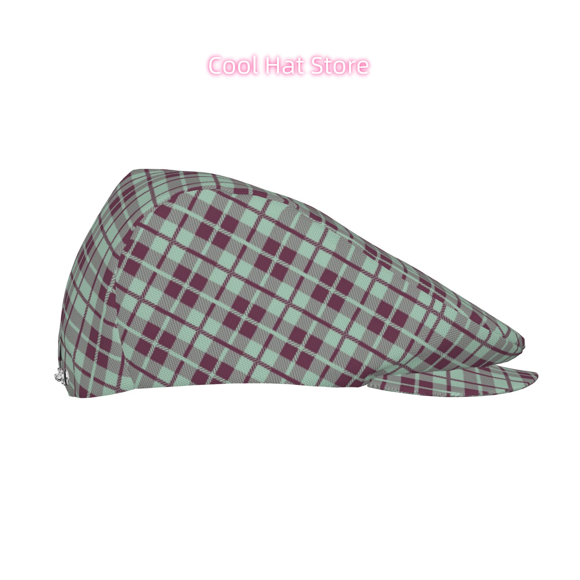 Mint And Burgundy Plaid Men An - đánh giá và giá Newsboy Cap Ivy