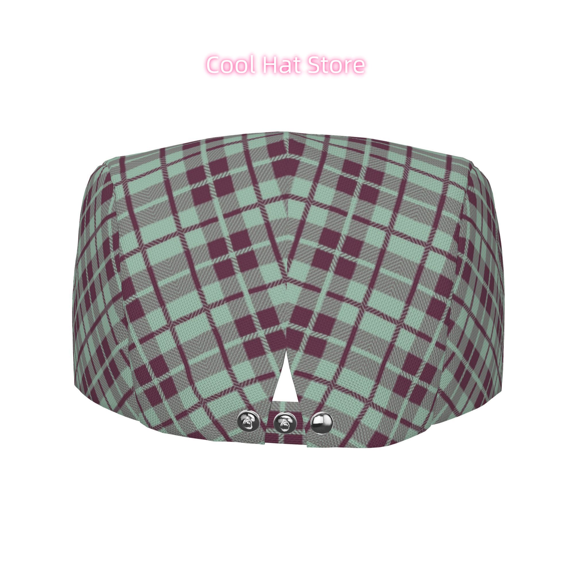 Mint And Burgundy Plaid Men An - đánh giá và giá Newsboy Cap Ivy